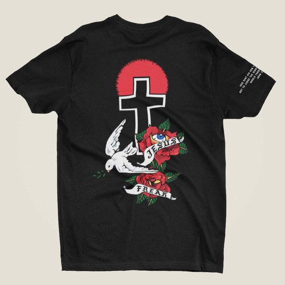JESUS FREAK T-Shirt (Bible Verse included on sleeve) - Picture 2 of 4